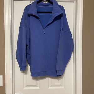 Lululemon Athletica Blue Quarter-Zip Sweatshirt